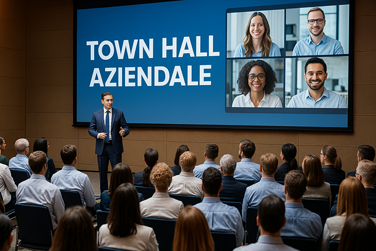 Town Hall aziendale: come trasformarla in un’esperienza interattiva